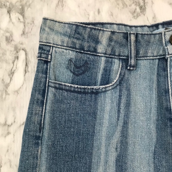 Show Me Your MuMu Toledo Tear Drop Shorts Two Tone Striped Denim Shorts 26 NWT - Picture 4 of 12